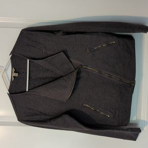 Banana Republic gray asymmetrical zip up
